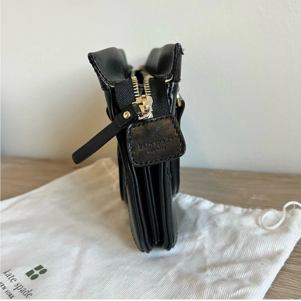 Kate Spade Black Satchel with Gold Accents - Picture 7 of 11